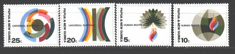 Papua New Guinea. 1968. 135-38. Human rights declaration. MNH.