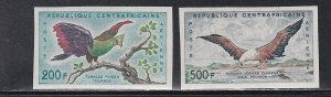 Central Africa # C2-3, Birds, IMPERF, Mint NH