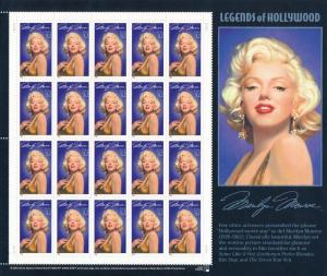 USA SC#2967 Legends of Hollywood -  Marilyn Monroe Full Sheet (1995) MNH