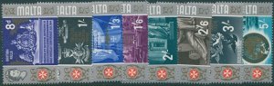 Malta 1965 SG339-346 Era Issues (8) MLH