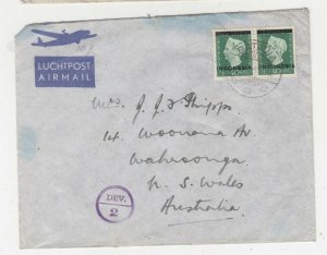 INDONESIA 1949 Airmail cover to Australia, 40c.(2)