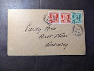 1943 England British Channel Islands Cover Guernsey CI Local Use