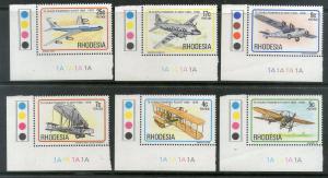 Rhodesia 1978 Anni. Powered Flight Wright’s Flyer Aeroplane Sc 408-13 MNH #1566B