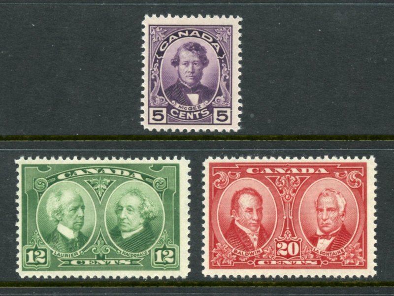 Canada Scott 146-148  VF Mint Never Hinged