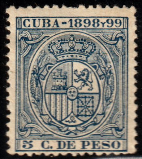 1898-99 Cuba Stamps 5c Shield of Spain Unlisted NEW