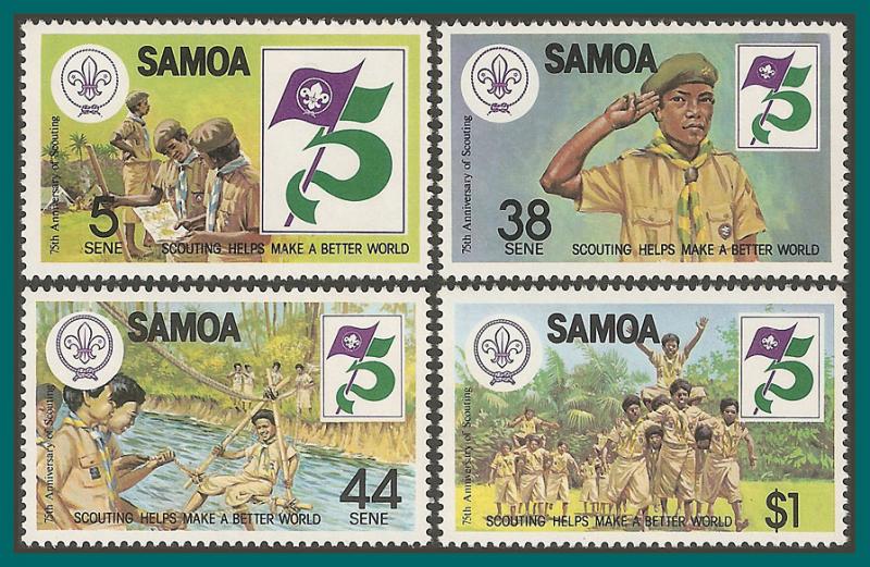 Samoa 1982 Boy Scouts, MNH 575-578,SG620-SG623