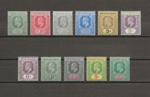 NORTHERN NIGERIA 1910/11 SG 28/39 MINT