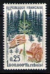 France #1133 Planting seedling,National Reforestation1965 NH