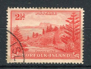 NORFOLK ISLAND; 1947 early Ball Bay issue fine used 2.5d. value