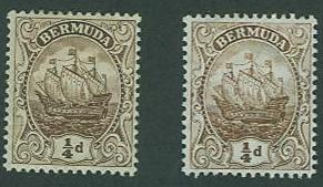 Bermuda SC# 40  and 40a   Caravel M H