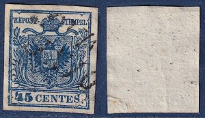 Lombardy-Venetia - 1850 - Scott #6 - used - Coat of Arms