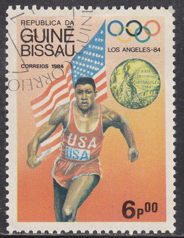 Guinea-Bissau 611  Flag, Medal & Olympic Winner 1984