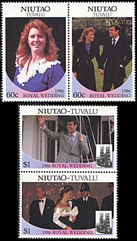 Niutao 51-52, MNH, Royal Wedding of Andrew and Sarah Ferguson