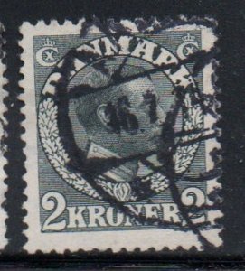 Denmark Sc 133 19813 2 kr gray Christian X  stamp used