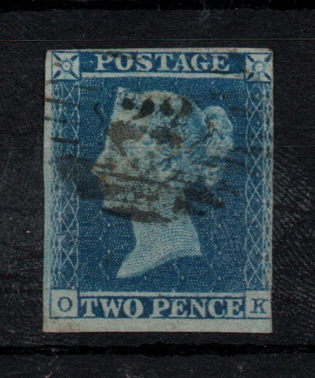 GB QV 1841 2d blue imperf good used WS43207