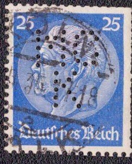 Germany 395 1932 Used Perfin