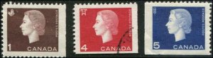 Canada, SC# 401, 404, 405 QEII single booklet issues MN/U/MH