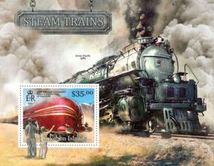 SOLOMON ISLANDS 2013 SHEET STEAM TRAINS LOCOMOTIVES slm13123b