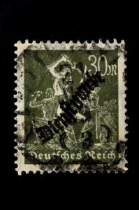 GERMANY #O23 1923 Overprint on Miners Stamp USED