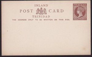 TRINIDAD QV ½d postcard fine unused........................................69691