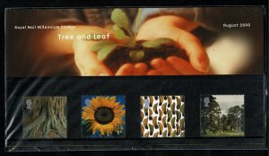 G.B.QE II 2000 TREE LEAF MINT (NH) SG2156-59 P.O.PACK 314 SUPERB