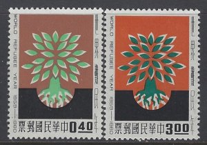 China, Scott #1252-1253; World Refugee Year, MH