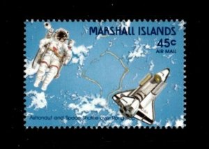 Marshall Islands Air Mail 1988 - Astronaut Space Shuttle - Single Stamp - MNH
