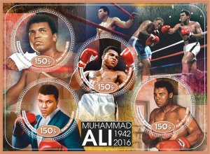 Stamps.Sports. Boxing Muhammad Ali 2020 year 1+1 sheets perforated Cabo Verde