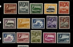 Antigua #107-121 QEII Definitive Set MVLH CV$80.00- VF Set