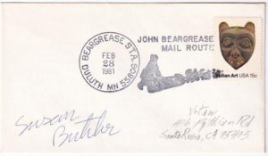 US 1836 on Beargrease Sta. Cover Signed by Susan Butcher, Dog Musher