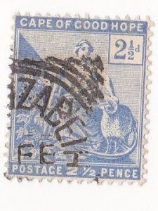 CAPE OF GOOD HOPE, 1896, used 2 1/2p “Hope” and Symbols, Scott 57