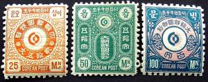 Korea, Scott 3-5, Mint, Not issued