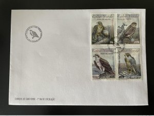 2008 Cape Verde Mi. 934 - 937 FDC Birds of Rapina Birds of Prey Birds of Rapace-