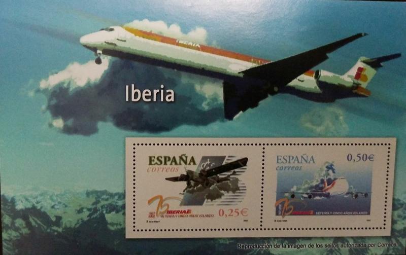 baja.O) 2002 SPAIN, IBERIAN AIRLINES, AIRPLANE -ROHRBACH R-VII ROLAND