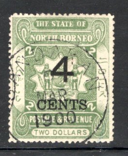 North Borneo  #100 VF Used,  CV $19.00  ....   4450030