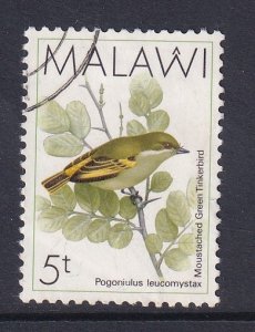 Malawi   #520 used  1988   birds  5t