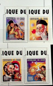 NIGER Sc 592-95 NH ISSUE OF 1996 - LIONS INT'L & RED CROSS
