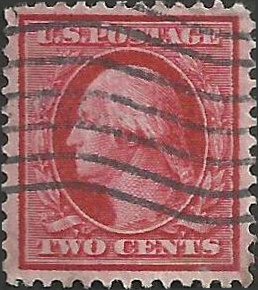 # 332 Used Slip Or Double Impression Carmine George Washington