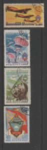 RUSSIA 1951 PLANES PARACHUTIST FLYING MODEL PLANE USED