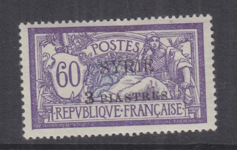 SYRIA, 1924 SYRIE 3Pi. on 60c. Violet & Blue, lhm.