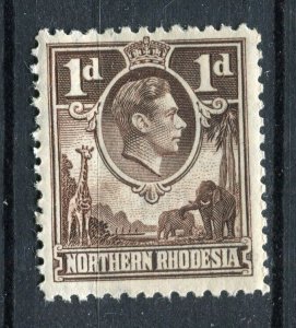 N.RHODESIA; 1938 early GVI pictorial issue Mint hinged Shade of 1d. value