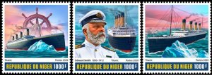 NIGER - 2020 - Titanic - Perf 3v Set - Mint Never Hinged