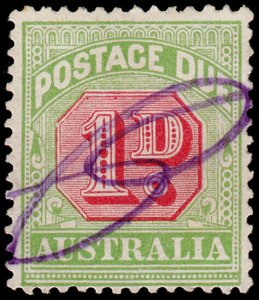 Australia Scott J40, perf. 12 (1909) Used VF, CV $9.75 M