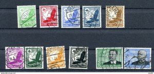 Germany 1934 Air mail Zeppelin Set Used Mi 529-39X Cv 95 euro 12894