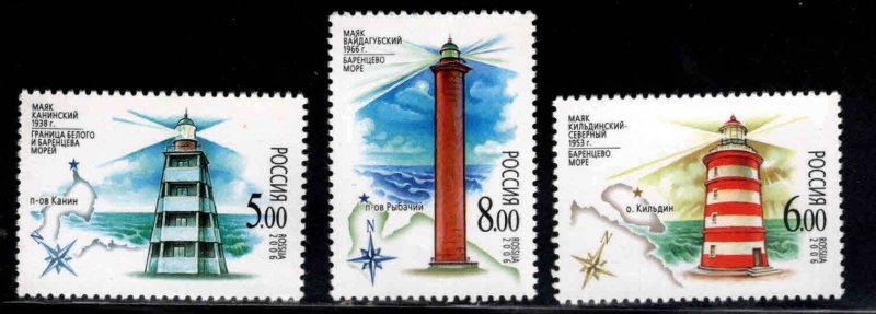 Russia Scott 6991-6993 MNH** Barents Sea Lighthouses stamp set