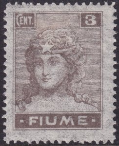 Fiume 1919 Sc 28b MH* thin translucent paper