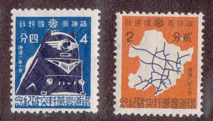 Manchukuo # 130-131, mint hinged set