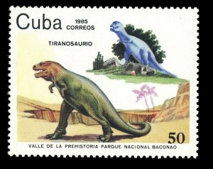 CUBA Sc# 2771    DINOSAURS Prehistoric TYRANOSAURUS  50c  1985 MNH mint