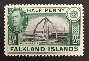 Falkland Islands 1938 #84, Whale Jawbones, MNH.