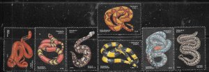 Tanzania  #1471-1478 Snakesset complete (CTO) CV$8.00